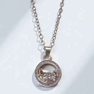 Crystal Love Cage Pendant Necklace Made with 2 Carat Naked Swarovski Crystal